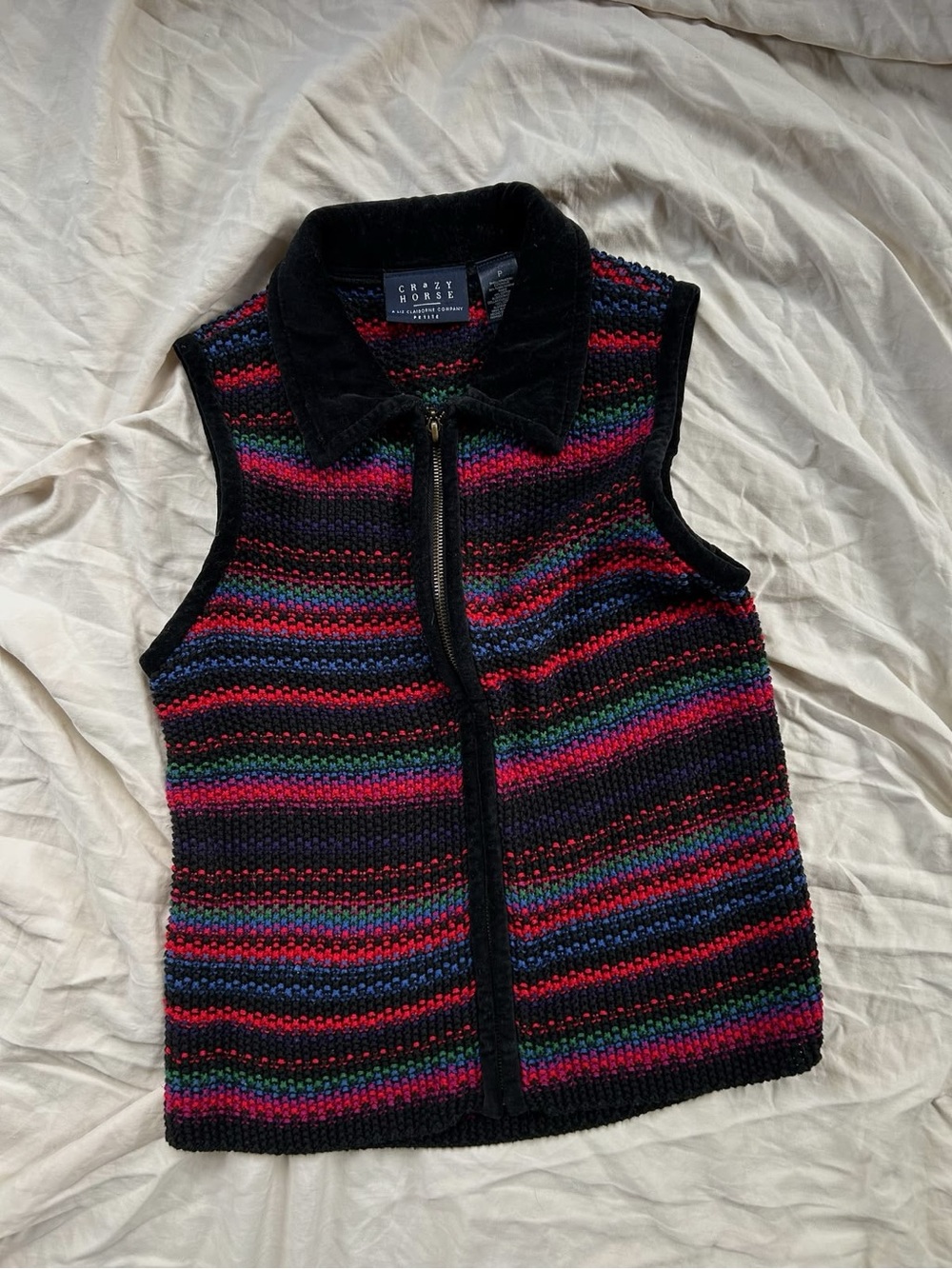 Vintage 90's Chunky Soft Knit Zipper Up Vest